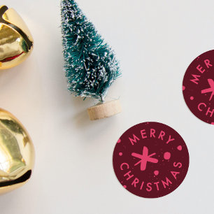 Autocollant tendance moderne manuscrit Joyeux Noël