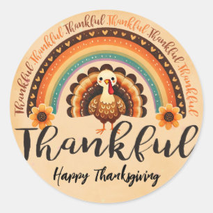 Autocollant Thankful/ Thanksgiving
