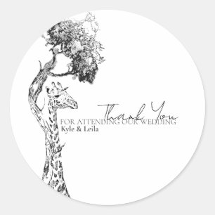 Autocollant Thème Girafe Safari