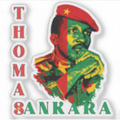 Autocollant Thomas Sankara – Révolutionnaire panaf (Devant)