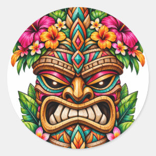 Autocollant Tiki Couronne de Frangipanier