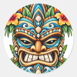 Autocollant Tiki Fleur d'écume de mer