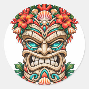 Autocollant Tiki Gardien de Coral Crest