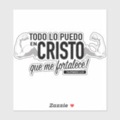 Autocollant Todo Lo Puedo en Cristo 6 pouces (Feuille)