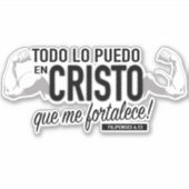 Autocollant Todo Lo Puedo en Cristo 6 pouces (Devant)