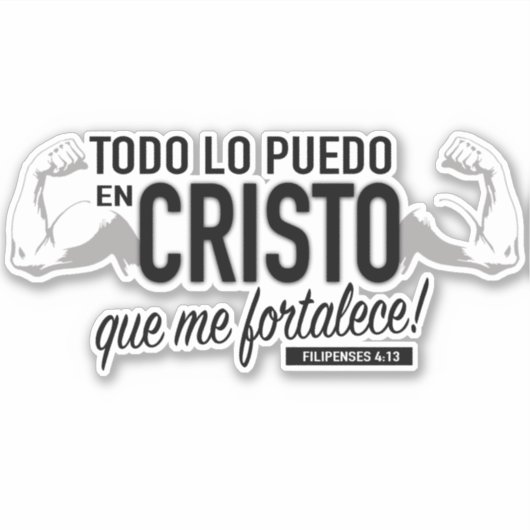 Autocollant Todo Lo Puedo en Cristo 6 pouces (Devant)