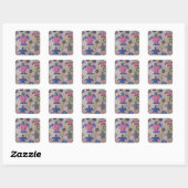 Autocollant tortues et cercles (Feuille)