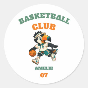 Autocollant Toucan de Basketball Enfant Personnali