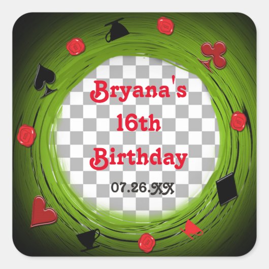 Autocollant tourbillon de la fête du thé déjantée (Devant)