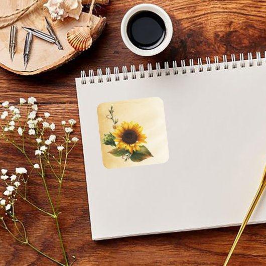 Autocollant tournesol