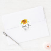 Autocollant Tournesol de Mariage (Enveloppe)