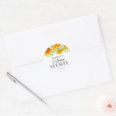 Autocollant Tournesol de Mariage (Enveloppe)