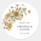 Autocollant Tournesol Élégant (Devant)