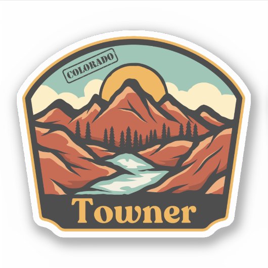 Autocollant Towner, Colorado (Devant)