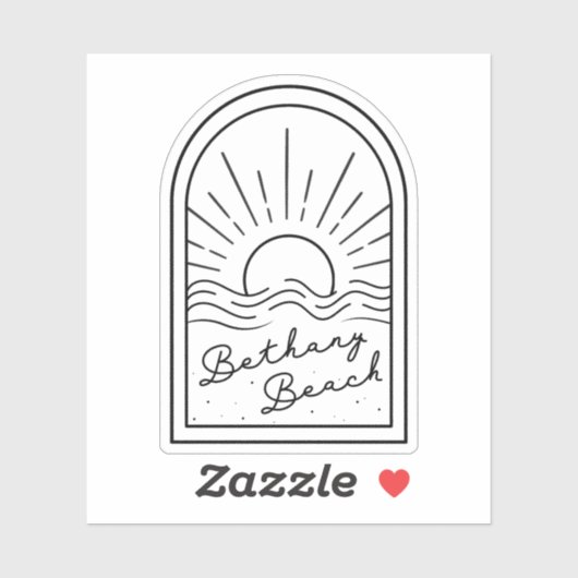 Autocollant transparent Bethany Beach imperméable (Feuille)