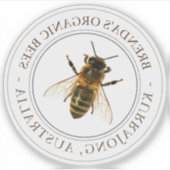 Autocollant transparent d'abeille réaliste (Devant)