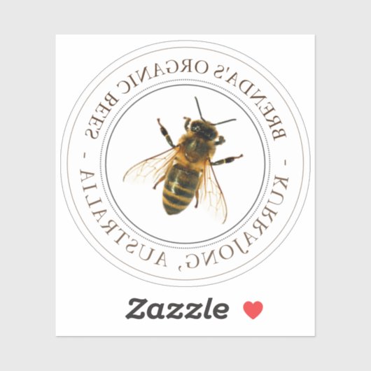 Autocollant transparent d'abeille réaliste (Feuille)