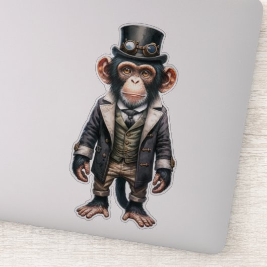 Autocollant transparent pour chimpanzé vapeur (Détail)