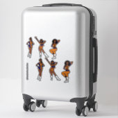 Autocollant Tri Style Orange & Blue Danseur #1 (Sur valise)