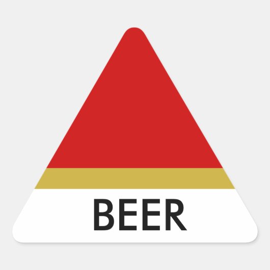 autocollant triange BIÈRE (Devant)