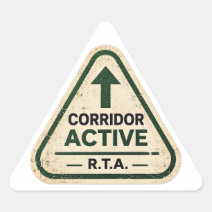 Autocollant Triangle Actif du Corridor R.T.A.