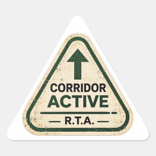 Autocollant Triangle Actif du Corridor R.T.A. (Devant)