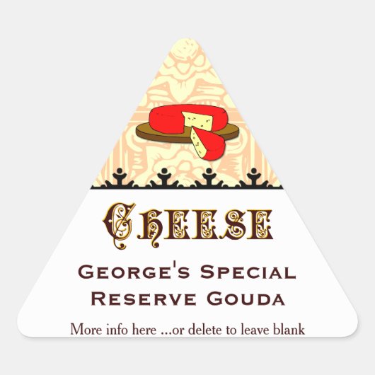 Autocollant triangle au fromage maison personnalis (Devant)