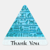 Autocollant triangle bleu pour hiéroglyphes égypti (Devant)