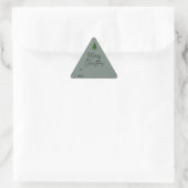 Autocollant triangle cadeau de Noël Boho vert (Sac)