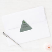 Autocollant triangle cadeau de Noël Boho vert (Enveloppe)
