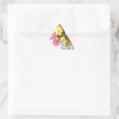 Autocollant triangle de fleurs de printemps dans u (Sac)