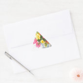 Autocollant triangle de fleurs de printemps dans u (Enveloppe)