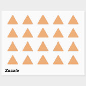 Autocollant triangle orange pastel (Feuille)