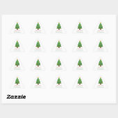 Autocollant Triangle Sapin de Noël (Feuille)