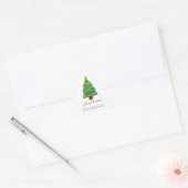 Autocollant Triangle Sapin de Noël (Enveloppe)