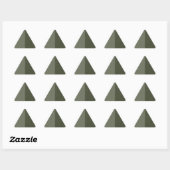 Autocollant Triangle Vert Personnalisé Fractionné (Feuille)