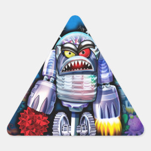 Autocollant triangulaire Halloween Monster personn