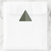Autocollant triangulaire vert bicolore personnalis (Sac)