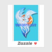 Autocollant triomphant victorieux (Feuille)