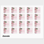 Autocollant Tropical Rose (Feuille)