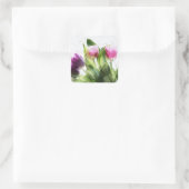 Autocollant Tulipes Rose et Violet Aquarelle (Sac)