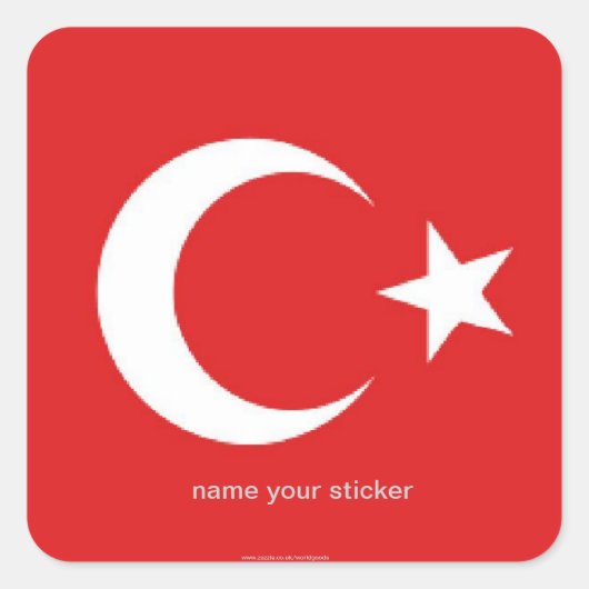 Autocollant turc de drapeau de la Turquie (Devant)