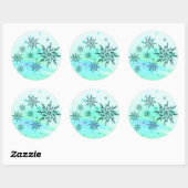 Autocollant turquoise vert Snowflake bleu (Feuille)