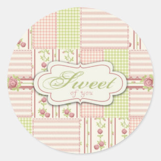 Autocollant TY Quilt Rose victorien