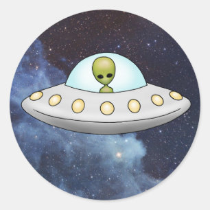 Autocollant UFO Alien à soucoupes volantes