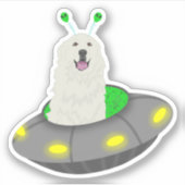 Autocollant UFO Great Pyrenees (Devant)