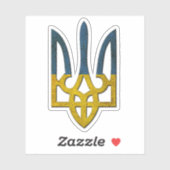 Autocollant ukrainien Tryzub (Feuille)