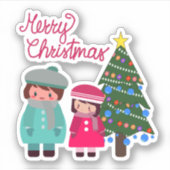 autocollant unique à l'heure de Noël (Devant)