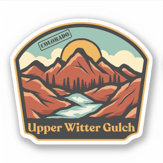 Autocollant Upper Witter Gulch, Colorado (Devant)