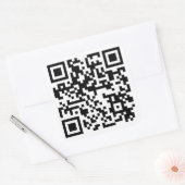 Autocollant URL de code QR 2,5 x 2,5 pouces (Enveloppe)